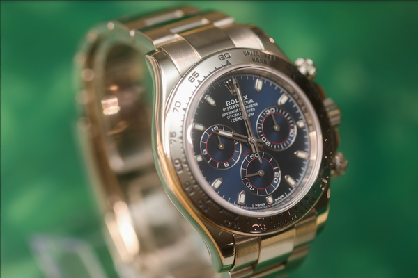 Rolex daytona sale blue gold