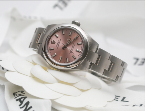 Rolex Oyster Perpetual 28mm Pink Dial 276200 Unworn